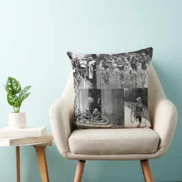 Erinnerungen des Tour de France Collage Cycling Kissen