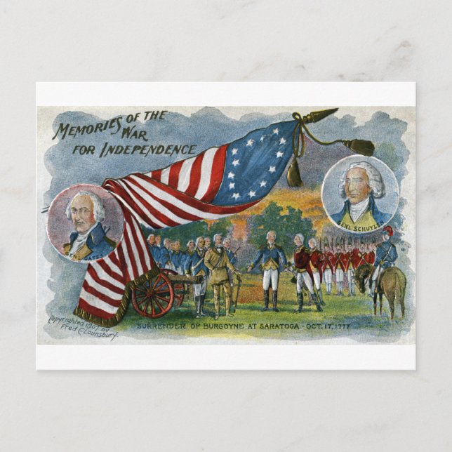 Erinnerungen des Unabhängigkeitskrieges Postkarte (Vorderseite)