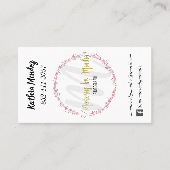 Erinnerungen durch Mendez 2 Visitenkarte (Vorderseite)