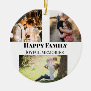 Erinnerungen für Fotos mit Familiennamen Keramik Ornament