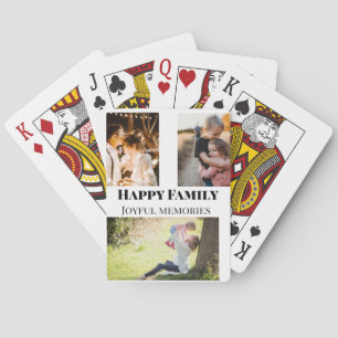 Erinnerungen für Fotos mit Familiennamen Spielkarten