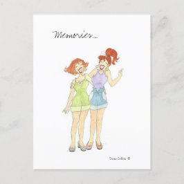 Erinnerungen Girlfriend Postcard Postkarte