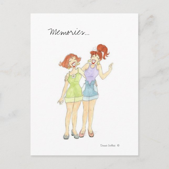 Erinnerungen Girlfriend Postcard Postkarte (Vorderseite)