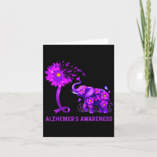 Erinnerungen Heimers Awareness Lila Elephant Blume Karte