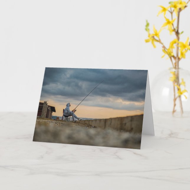 Erinnerungen Ihr eigenes Foto für das Fischabenteu Karte (Gelbe Blume)