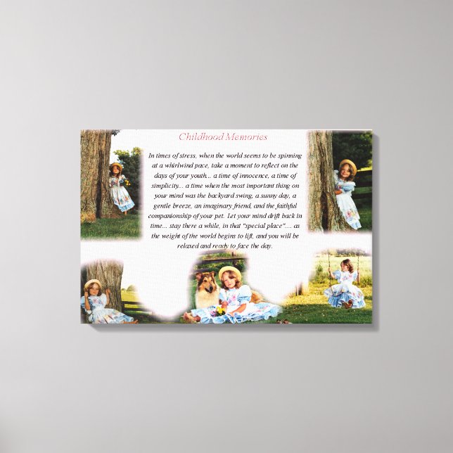 Erinnerungen im Kindesalter Leinwanddruck (Vorderseite)