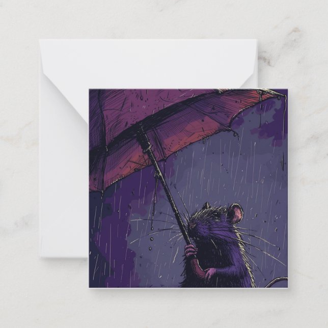 Erinnerungen im Nebel: Rainy Day Adventures Mitteilungskarte (Vorderseite)