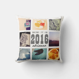 Erinnerungen Instagram Foto Collage 2016 bringen S Kissen