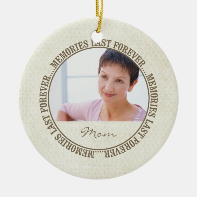 Erinnerungen Letztes Memorial Benutzerdefiniertes  Keramik Ornament (Vorne)