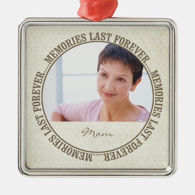 Erinnerungen Letztes Memorial Benutzerdefiniertes  Ornament Aus Metall (Vorne)