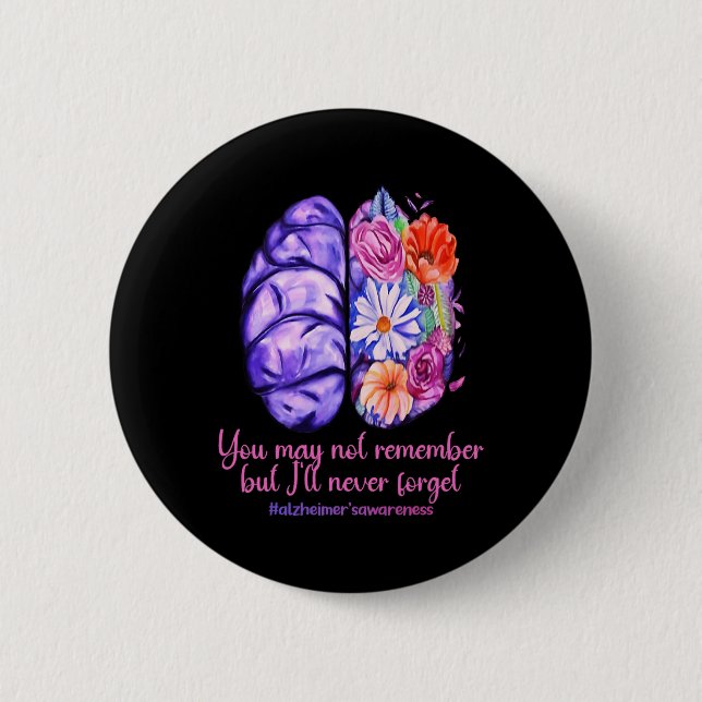 Erinnerungen Matter Alzheimer Lila Alzheimer's Awa Button (Vorderseite)