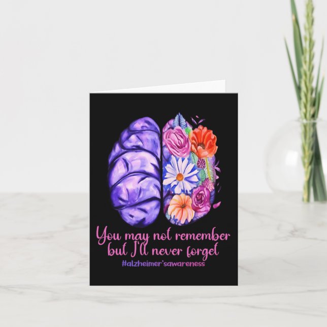 Erinnerungen Matter Alzheimer Lila Alzheimer's Awa Karte (Vorderseite)