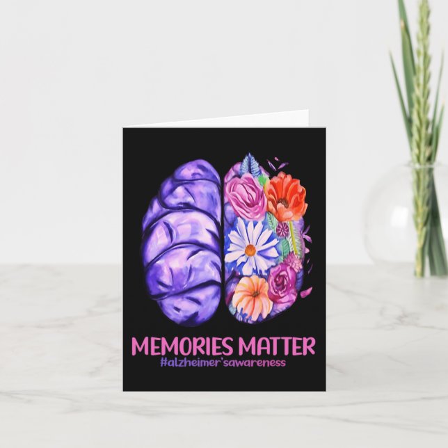 Erinnerungen Matter Alzheimer Lila Alzheimer's Awa Karte (Vorderseite)
