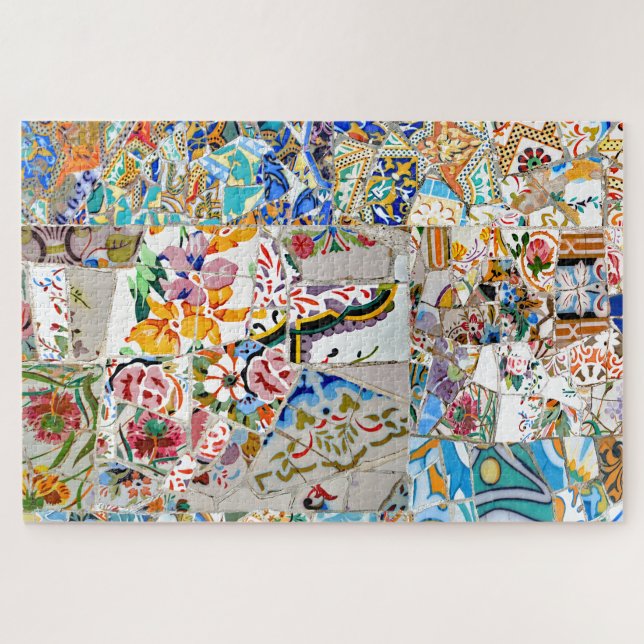 Erinnerungen. Park Güell. Großes Mosaik. Teil 1. (Horizontal)