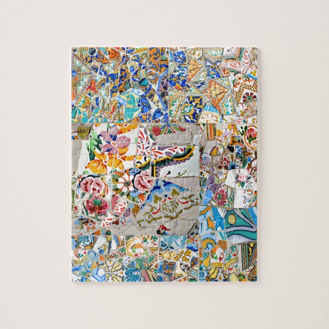 Erinnerungen. Park Güell. Großes Mosaik. Teil 1. (Vertikal)