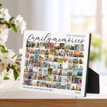 Erinnerungen Personalisiert 84 BildCollage Fotoplatte<br><div class="desc">Erstellen Sie Ihren eigenen personalisierten Family Foto Block. Einfach zu personalisieren,  indem Sie Ihre Lieblingsbilder und benutzerdefinierten Text hinzufügen.</div>