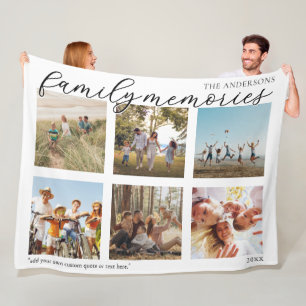 Erinnerungen Personalisierte FotoCollage Fleecedecke