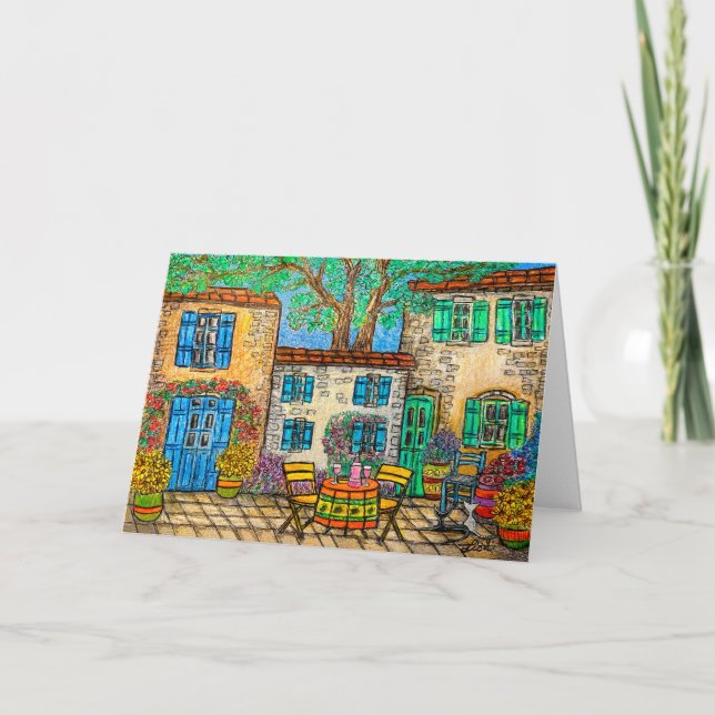 Erinnerungen Provence Grußkarte von Lisa Lorenz Dankeskarte (Vorderseite)