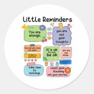 Erinnerungen Sie sind genug Bewusstsein für psychi Runder Aufkleber