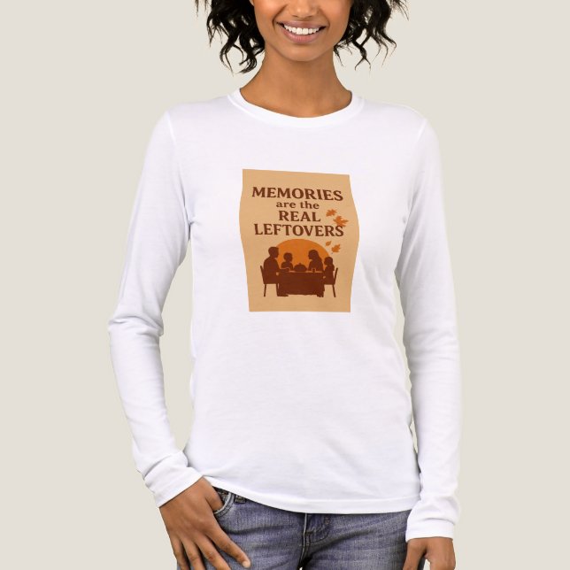 "Erinnerungen sind die wahren Leftovers" - Familie Tri-Blend Shirt (Vorderseite)