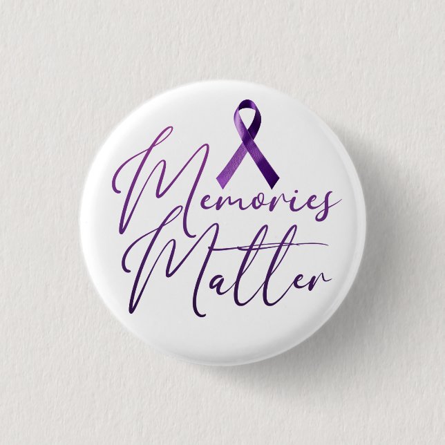 Erinnerungen sind wichtig für Alzheimer Button (Vorderseite)