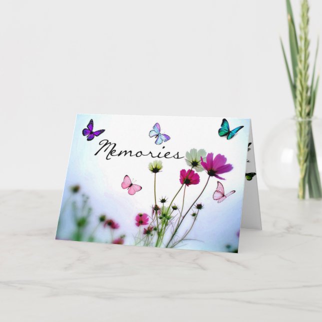 Erinnerungen - Sorry für Loss Butterfly Sympatheka Karte (Vorderseite)