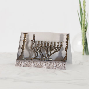 Erinnerungen und Menorahs Feiertagskarte
