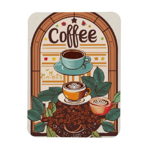Erinnerungen: Vintage Kaffeehäuser Magnet