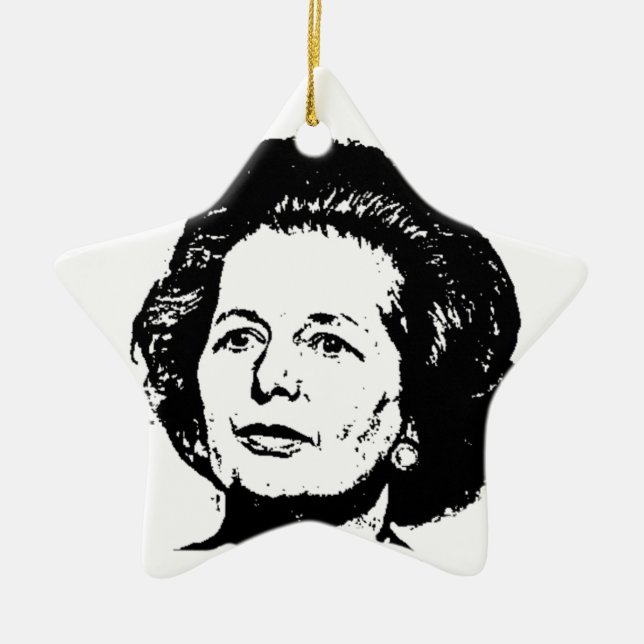 Erinnerungen von Margaret Thatcher Keramikornament (Vorne)