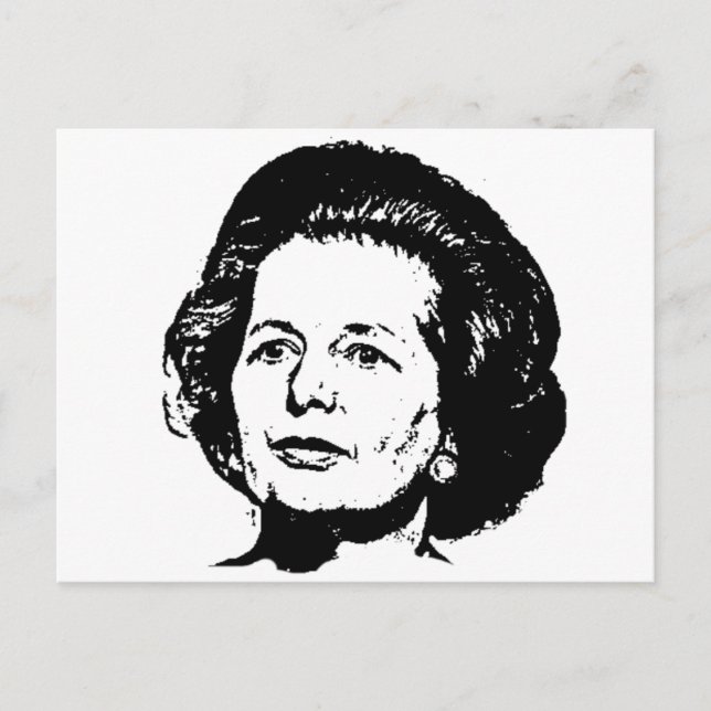 Erinnerungen von Margaret Thatcher Postkarte (Vorderseite)