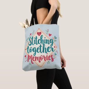Erinnerungen zusammennähen Stickkunst Tasche