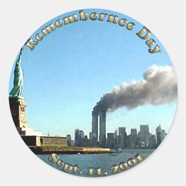 Erinnerungs-Tagessept. 911 11, 2001 Runder Aufkleber (Vorderseite)