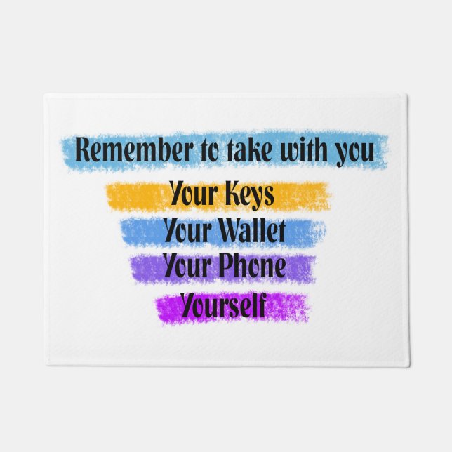 Erinnerungs-Tür-Matte Fußmatte (Vorderseite)