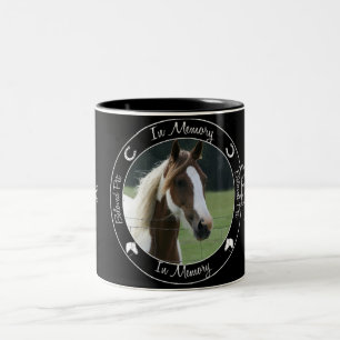 Erinnerungs- Verlust des Pferds - Zweifarbige Tasse