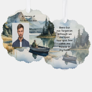Erinnerungsandenken Angel Lake im Boot Ornament Karte