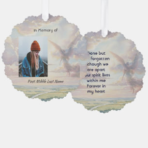 Erinnerungsandenken Engel Himmel Wolken Ornament Karte