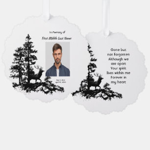 Erinnerungsandenken Männliches Hirschkunstwerk Ornament Karte