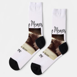Erinnerungsandenken mit Namen des Haustieres Socken