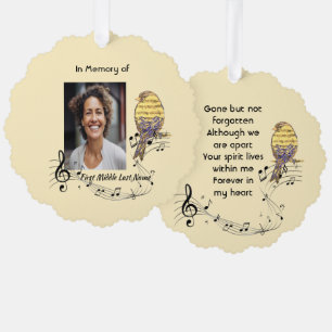 Erinnerungsandenken Musik Vogel Ornament Karte