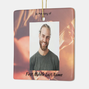 Erinnerungsandenken Musiker Klavier Gitarre Keramikornament