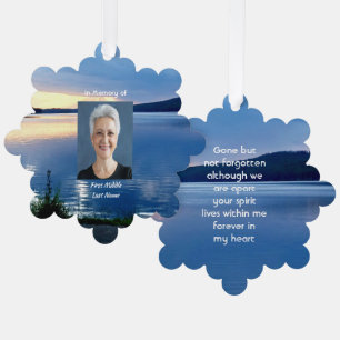 Erinnerungsandenken  Seelandschaft Natur bei Sonne Ornament Karte