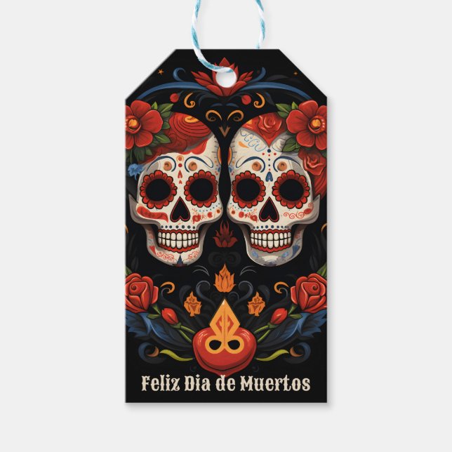 🌹 Erinnerungsblooms: Dia de Muertos 🌹 Tribut Geschenkanhänger (Vorderseite)