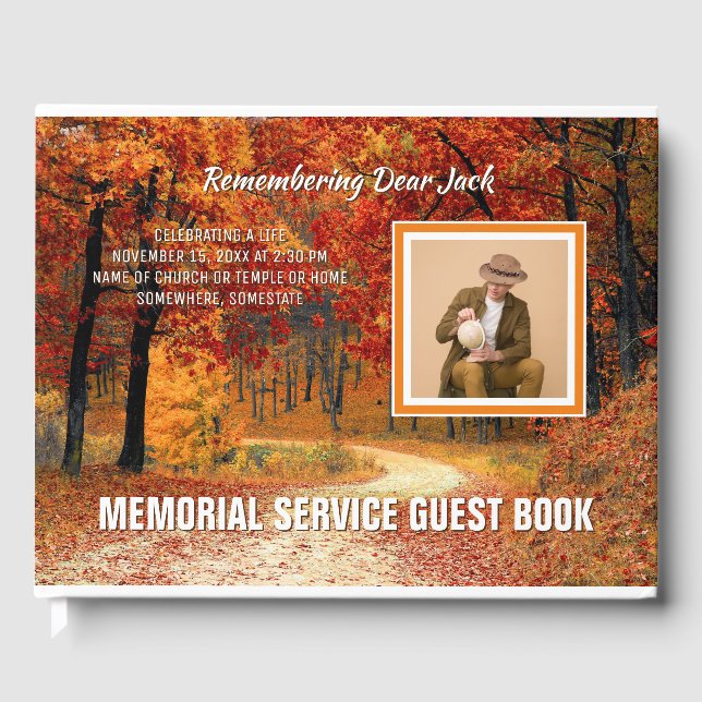 Erinnerungsdienst Herbst Wald Herbst Foto hinzufüg Gästebuch (Vorderseite)