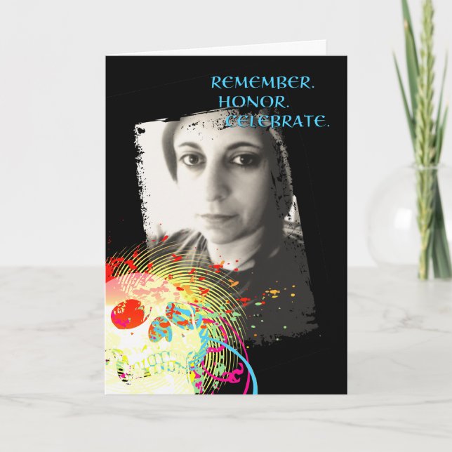 Erinnerungsfeier dia de Los Muertos: Hifi Dankeskarte (Vorderseite)