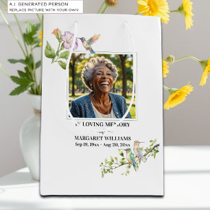 Erinnerungsfeier Schmetterlingskolibri Blumenschmu Mittlere Geschenktüte