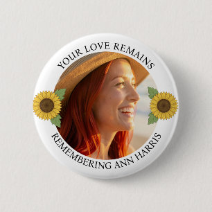 Erinnerungsfoto-Andenken Sonnenblumen Button