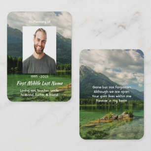 Erinnerungsgeschenk Bergsee Landschaft Visitenkarte