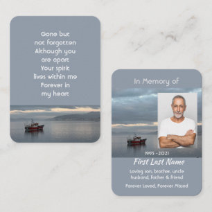 Erinnerungsgeschenk Fischerboot Fischer Visitenkarte