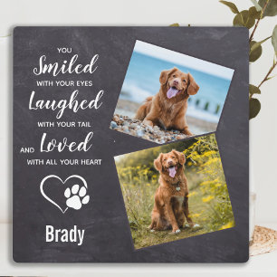 Erinnerungsgeschenk für Hunde - Trost bei Verlust  Fotoplatte