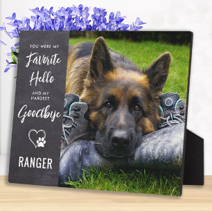 Erinnerungsgeschenk für verstorbene Hunde - Trost Fotoplatte